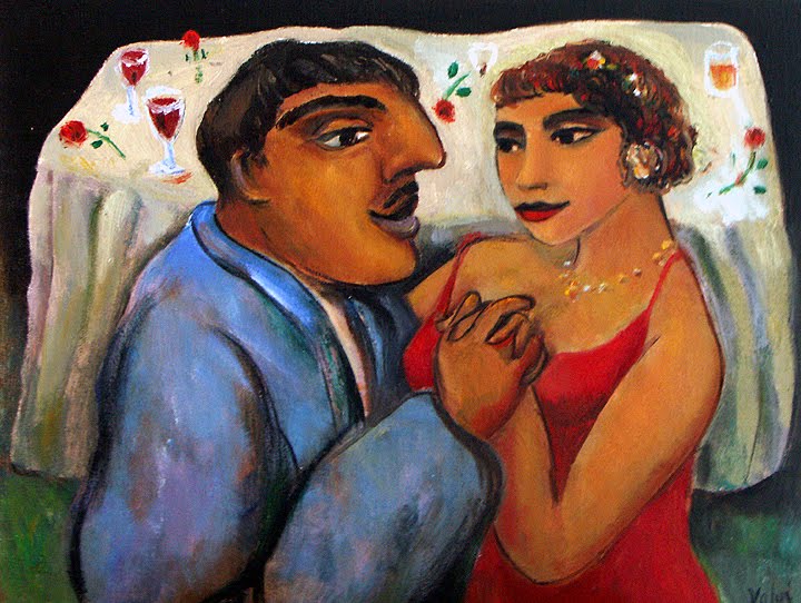 Amantes Con Mesa by Luis Castellanos Valui